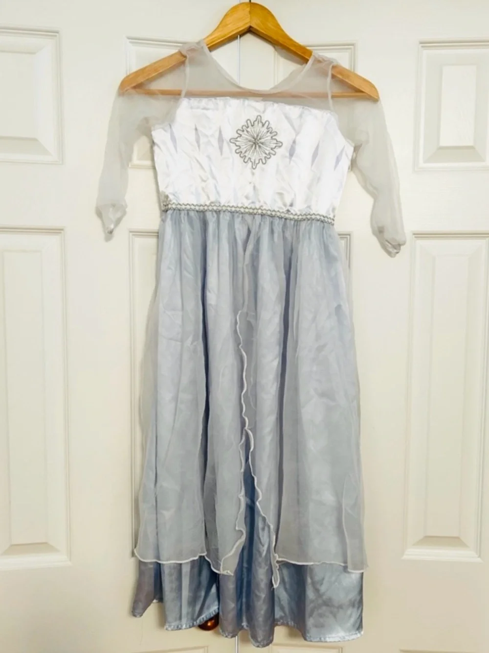 Girls DISNEY Frozen Blue/Silver Illusion Sleeve Costume